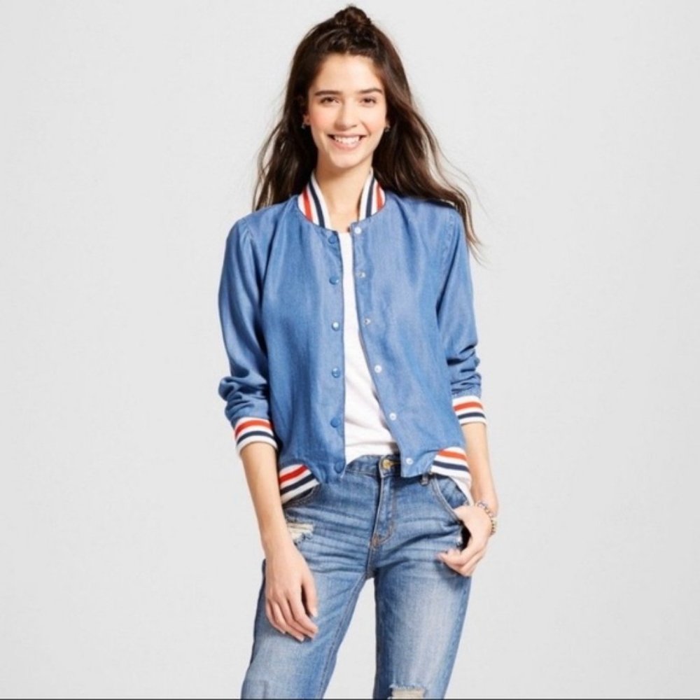 Mossimo Supply Co "Denim Blue" Lightweight Bomber
